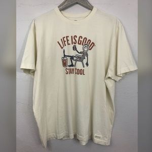 Life Is Good Stay Cool Men’s T Shirt off white XL